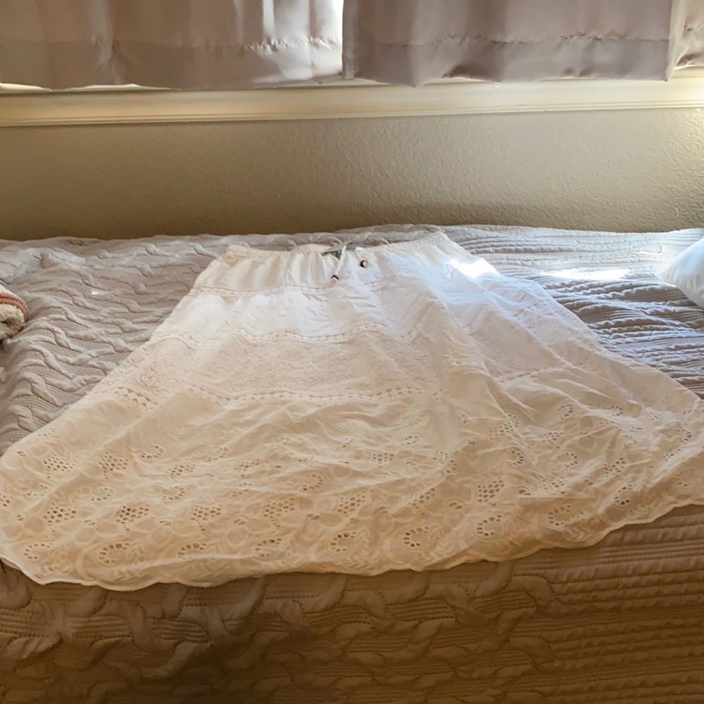 NWT white maxi skirt